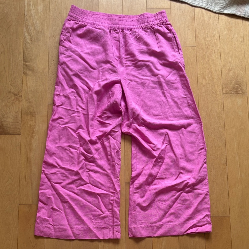 H&M Pink Cropped and wideleg pant brand new
